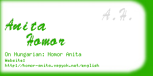 anita homor business card